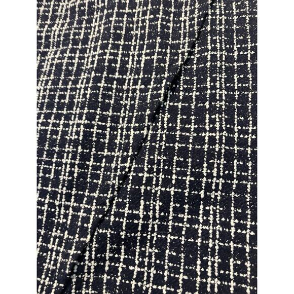 Skies Are Blue Curvy Navy Cream Tweed Pull On Faux Wrap Detail Skirt Size 1X - Picture 4 of 4